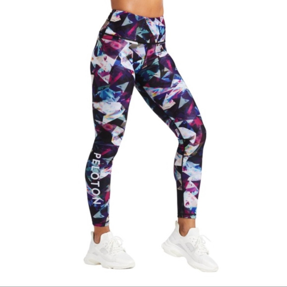 Peloton Colorful Abstract Pattern Reversible Leggings